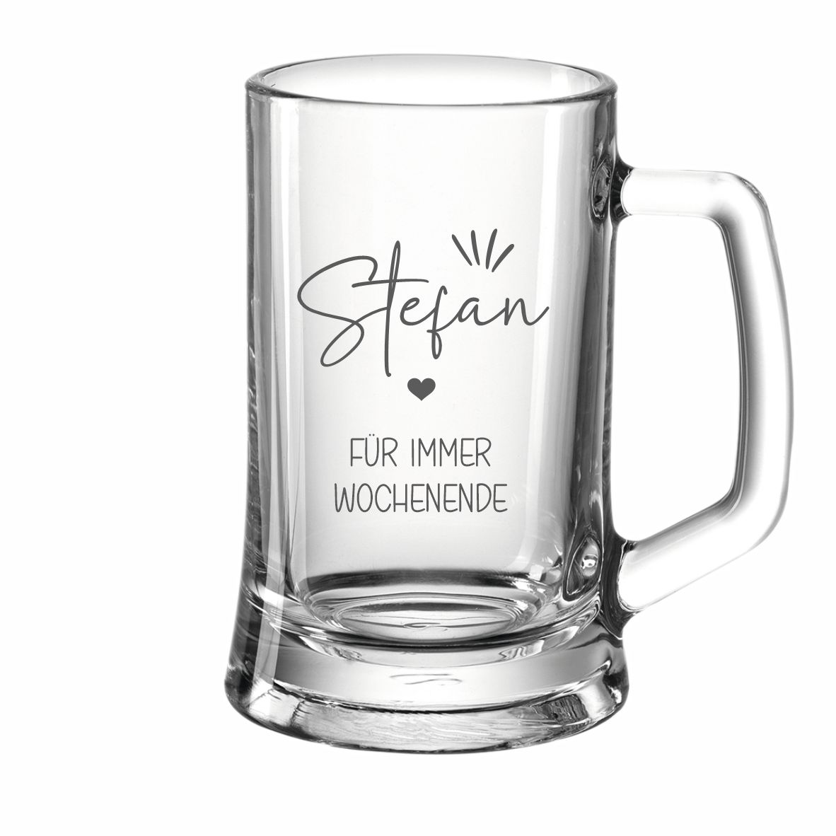 Bierkrug mit Gravur- Geschenk Rente Pension Ruhestand - Abschied Kollege - Kollegin - Persönliche Geschenke