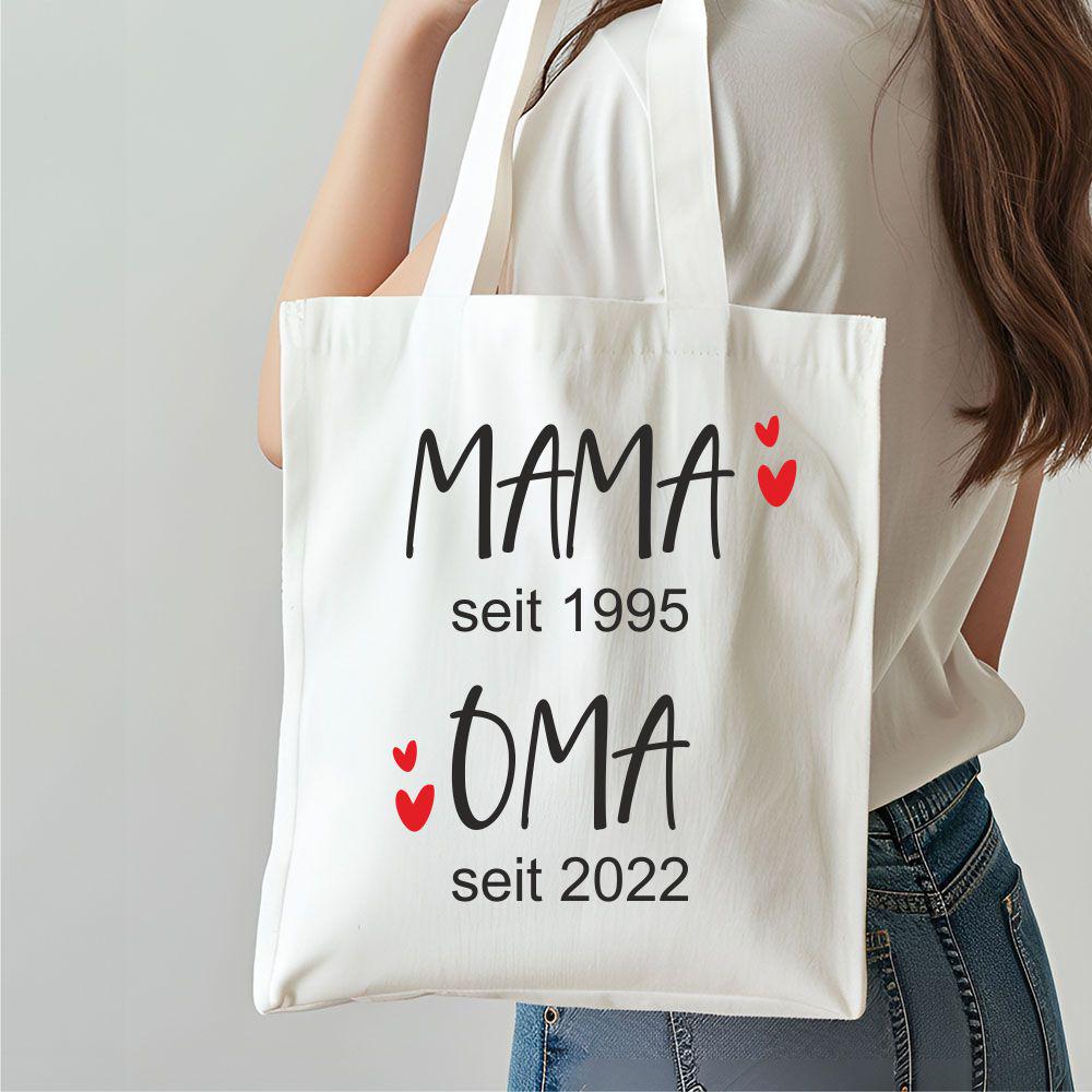 Geschenk Oma Muttertag Stofftasche personalisiert- Tasche Geschenkidee Mama Oma Einkaufstasche mit Druck