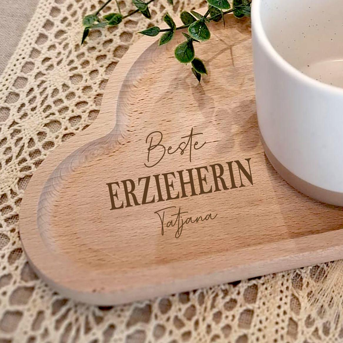 Abschied Geschenk Erzieherin| Geburtstag | Ostern | Beste Erzieherin| Dankeschön | Holz Dekoration | Wolken Tablett auch ohne Gravur