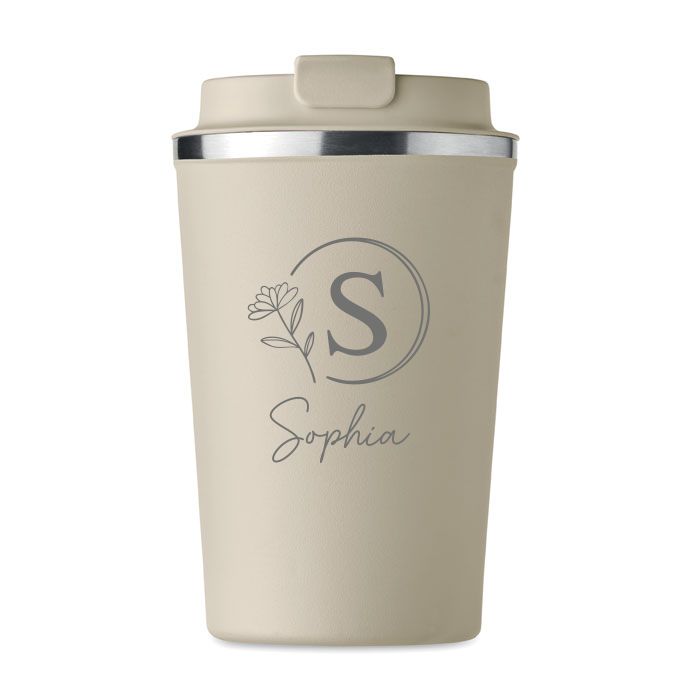 Thermobecher personalisiert | graviert | TO-GO-Becher | Kaffeebecher mit Name Doppelwandiger Becher 
