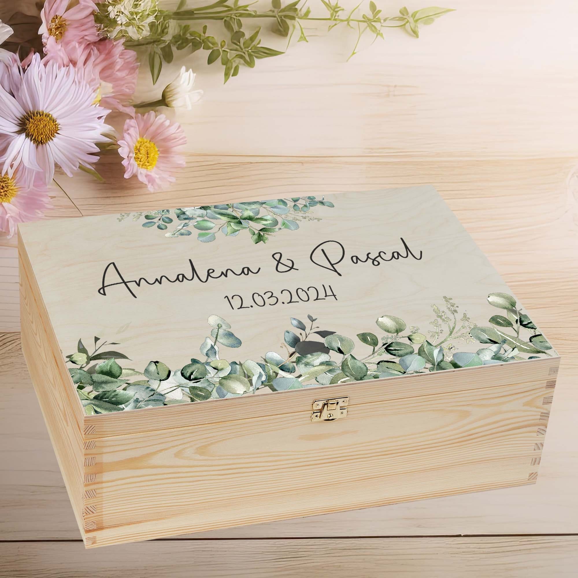 personalisierte Erinnerungskiste Hochzeit Erinnerungsbox Geschenkidee Erinnerungen Aufbewahrung