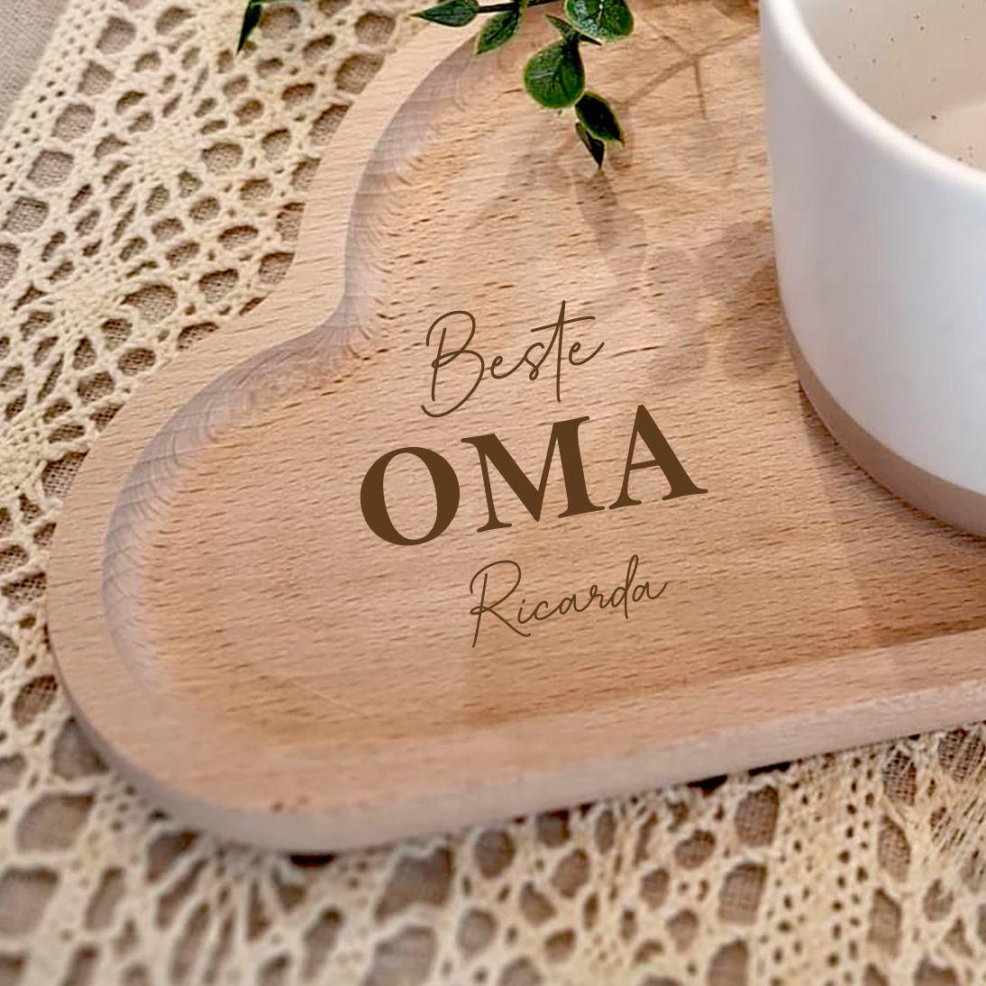 Geschenk Oma | Geburtstag |Ostern | Beste Oma | Dankeschön Enkel | Holz Deko | Wolken Tablett auch ohne Gravur