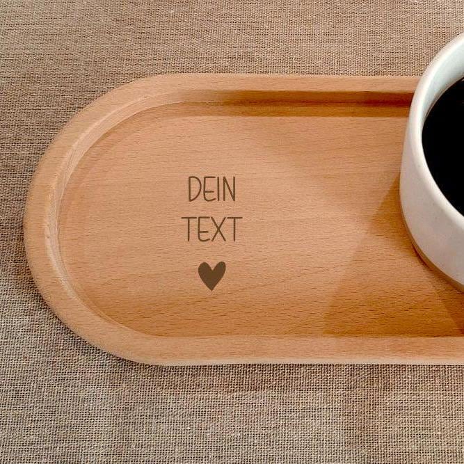Holztablett mit Wunschtext - personalisiertes Tablett 